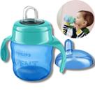 Copo Garrafinha Avent Transição Bebe Infantil Antivazamento Azul