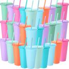 Copo Honeydak Honeydak, pacote de 30 com canudo e tampa, 700-800 ml