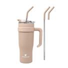 Copo HYDRAFLOW Capri de 1,2 L com palha, alça e tampa cor de argila
