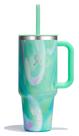 Copo Hydro Flask Travel de 1,2 L com alça, tampa e palha, gelatina verde