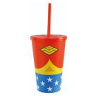 Copo infantil 550ml tampa e canudo decorado resistente usual Copo infantil 550ml tampa e canudo decorado resistente usual