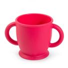Copo Infantil Água Suco Silicone Vermelho Moda do Chef