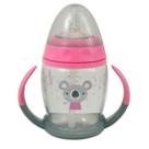 Copo Infantil Canudo Silicone Alça Tampa 230ml Coala Clingo