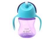 Copo Infantil com Canudo 200ml Philips Avent - SCF796/02 Azul e Roxo Copo Infantil com Canudo 200ml Philips Avent - SCF796/02 Azul e Roxo