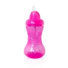 Copo Infantil Com Canudo de Silicone e Tampa Retrátil antivazamento 300ml Nûby