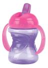 Copo Infantil Com Tampa Alça Bico Rígido 240ml Bebê Nûby