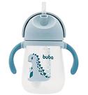 Copo infantil dino com alca azul 240 ml - Buba