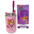 Copo Inox c/ Canudo e Tampa 300ML PATRULHA CANINA SKYE - ZC