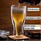 Copo invertido acrílico garrafa invertida 300ml cerveja chopp