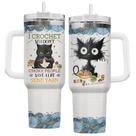 Copo isolado a vácuo 34HD 40oz Black Cat com alça
