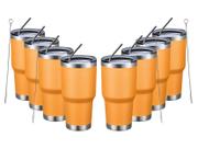 Copo isolado MEWAY 900 ml de aço inoxidável laranja, pacote com 8