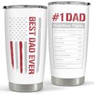 Copo isolado SANDJEST Best Dad Ever 600 ml em aço inoxidável