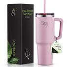 Copo isolado SIPX 1180ml com tampa de alça, canudo, sem BPA