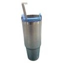 copo isotermico inox com Tampa e Canudo 890ml Glitter Brilhoso canudo plastico