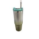 copo isotermico inox com Tampa e Canudo 890ml Glitter Brilhoso canudo plastico