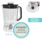 Copo / Jarra de Liquidificador Micromax MM1537 - Compatível com Philco PH900 e Britânia B1000 - Cristal Preto Copo / Jarra de Liquidificador Micromax MM1537 - Compatível com Philco PH900 e Britânia B1000 - Cristal Preto