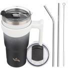 Copo Konokyo 590mL com alça, 2 canudos, 2 tampas de aço inoxidável Copo Konokyo 590mL com alça, 2 canudos, 2 tampas de aço inoxidável