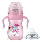 Copo Lillo Evolution Canudo Silicone C/ Alça 240ml Disney Rosa
