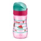 Copo Lillo Evolution Canudo Silicone Retratil 300ml Rosa