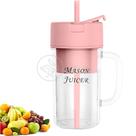 Copo Liquidificador Portátil Recarregável Rosa - Mixer