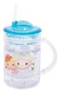 Copo Liquído Infantil Menina Com Canudo Elsa Frozen Tsum