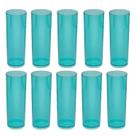 Copo Long Drink Azul Transparente 10 Unidades