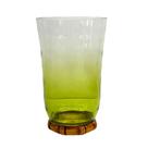 Copo Longo Acrílico Rústico em Bambu Verde 480ml