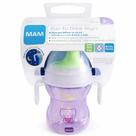 Copo Mam Fun To Drink Night 270 ml, Alças que Brilham no Escuro, Bocal Rígido, Antivazamento, Livre de BPA e BPS.