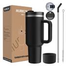 Copo MURRICON 1183ml com Alça, Palha e Tampa de Aço Inoxidável
