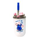 Copo Neo c/ Canudo 300ml Stitch e Angel Namorados Zona Criativa - 10026386 Copo Neo c/ Canudo 300ml Stitch e Angel Namorados Zona Criativa - 10026386