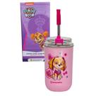 Copo Neo Com Canudo Skye Patrulha Canina 300ml Zona Criativa