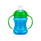 Copo Nuby com alça e super bico de silicone 240ml azul - Nûby
