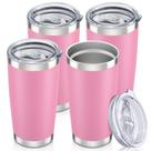 Copo Orebigo 600ml isolado em aço inoxidável, pacote com 4 unidades, rosa