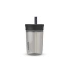 Copo Owala Kids 450ml Sem BPA - Com Palha (Preto/Cinza)