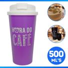 Copo P/ Viagem C/ Tampa e Bico Para Café/Chá 500ml