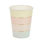 Copo Papel Listras Degrade 270Ml 10 Un. Silver