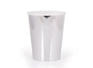 Copo Papel Tema 250ml Prata Metalizado - 10 unid