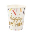 Copo Papel Tema 270ml Happy Birthday Confete Estrela - 10 un
