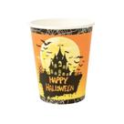 Copo Papel Tema 270ml Happy Halloween Castelo - 10 unid