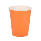 Copo Papel Tema 270ml Liso Laranja - 10 unid