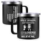 Copo para beber Fufendio Grandpa Caneca 414 ml de parede dupla
