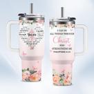Copo para beber HYMONA 40 onças de aço inoxidável rosa isolado
