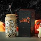Copo para beber KMCCUMBER 16 oz Halloween Ghost Glass
