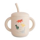 Copo para beber Mushie Silicone Training Cup & Straw 175 ml