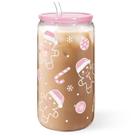 Copo para beber SANDJEST Christmas Gingerbread 470ml Copo de vidro