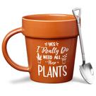 Copo para beber VELENTI Caneca para vasos de plantas com pá metálica