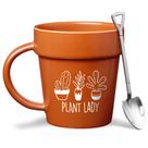 Copo para beber VELENTI Caneca para vasos de plantas com pá metálica