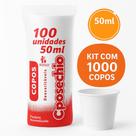 Copo para café chá dose aperitivo descartavél branco 50ml c 1000uni