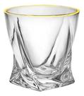 Copo Para Whisky 300ml Com Borda Dourada