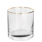 Copo para Wisky Borda Ouro 280ml 6un Vidro Glassware